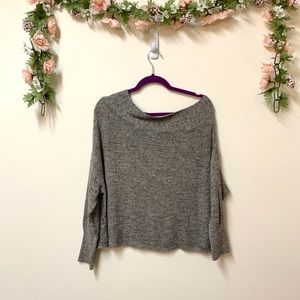 Free People Asymmetrical Off Shoulder Sweater
